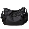 Mehrfach-Taschen Schultertasche aus Leder