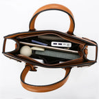 Rechteckige Schultertasche aus Leder