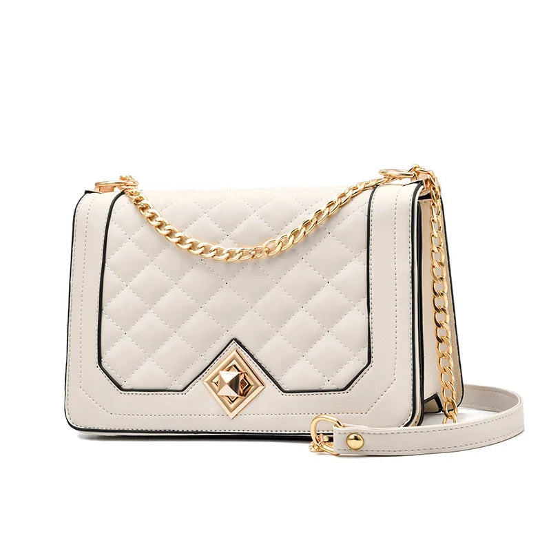 Muster Mode Damen Tasche Beliebte Ketten Kleine Quadratische Taschen für Frauen Business Klassische Schulter Crossbody Tasche Schwarz