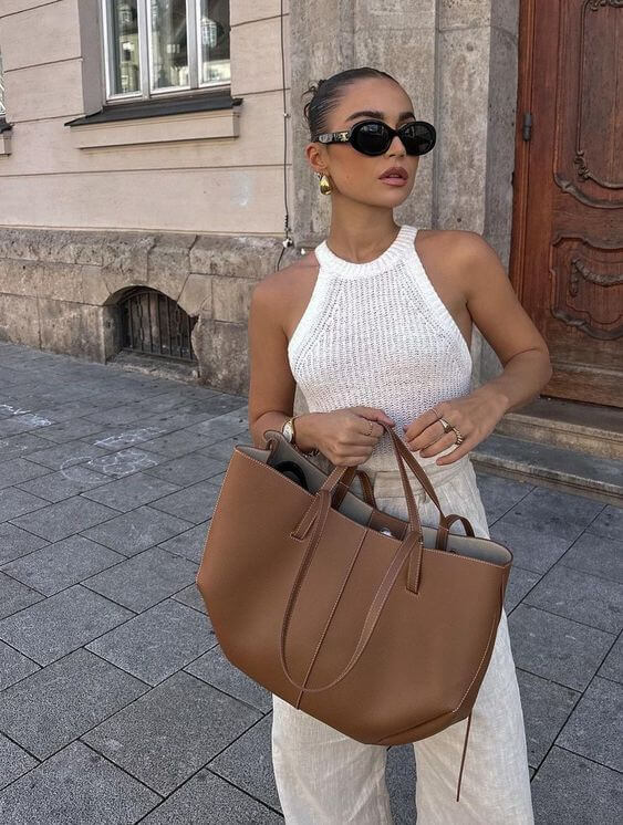 Tasche Groß Verstellbarer Riemen Schultertasche Shopper Tasche