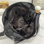 große Damen Tote Bag aus Kunstleder mit Reißverschluss