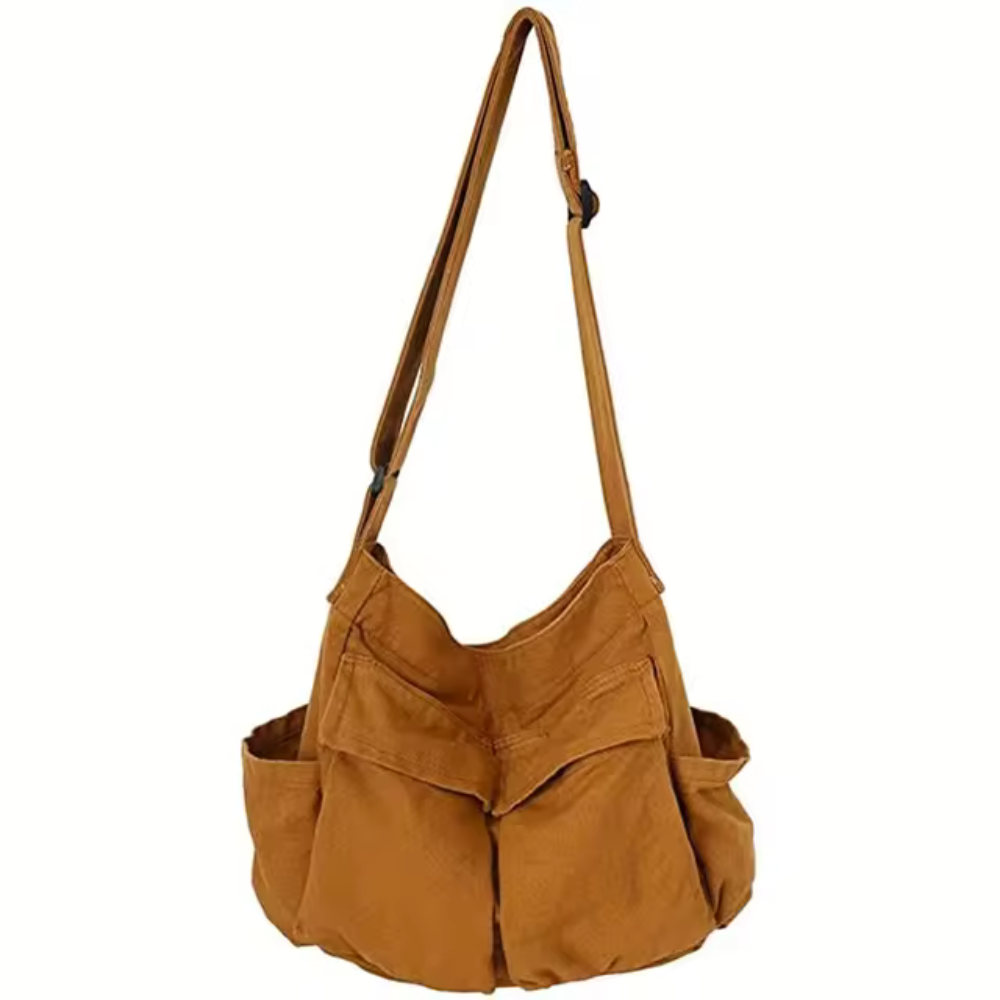 Schultertasche mit Faltendesign