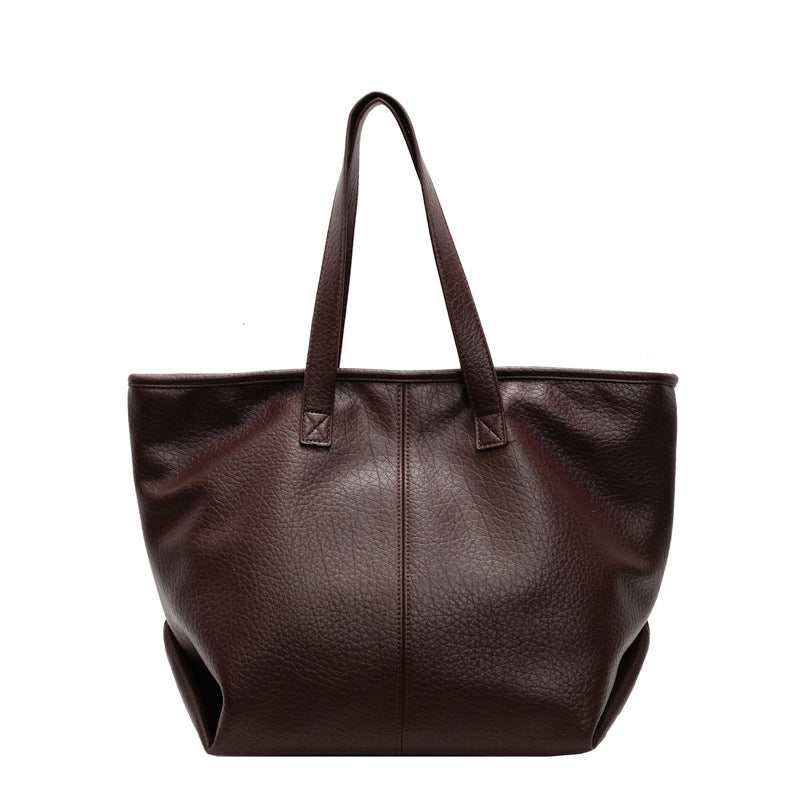 Große trendige Tote Bag aus Leder