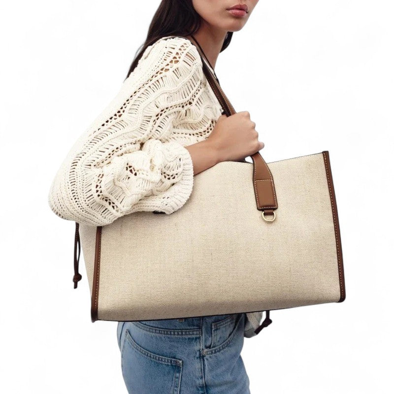 Elegante Canvas Tote-Handtasche