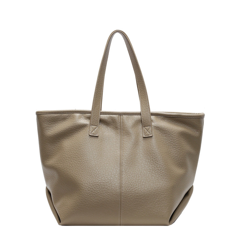 Große trendige Tote Bag aus Leder